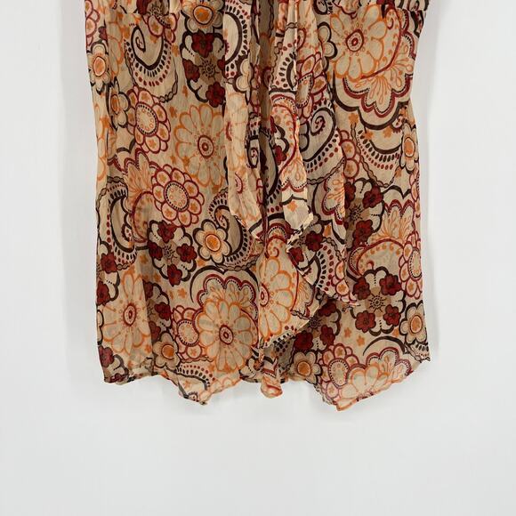 Vtg Studio 1940 Top Womens L Empire Waist Y2K 90s Floral Boho Fairy Hippie - Picture 6 of 8